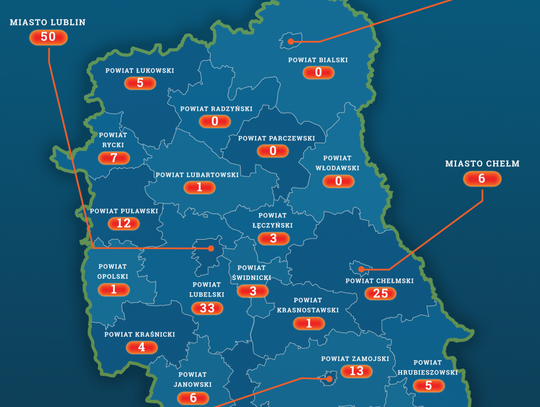 192 potwierdzone zakażenia koronawirusem w lubelskim. 31 w powiecie chełmskim