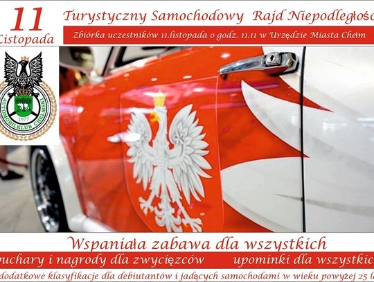 Automobilklub Chełmski zaprasza na 18. Turystyczny Samochodowy Rajd Niepodległości
