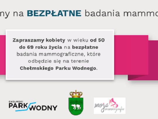 Bezpłatne badania mammograficzne w Chełmskim Parku Wodnym