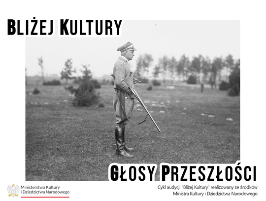 Archiwum fotograficzne Narcyza Witczaka-Witaczyńskiego. Polowanie, rok 1935. Gen. Władysław Bończa-Uzdowski na stanowisku.
