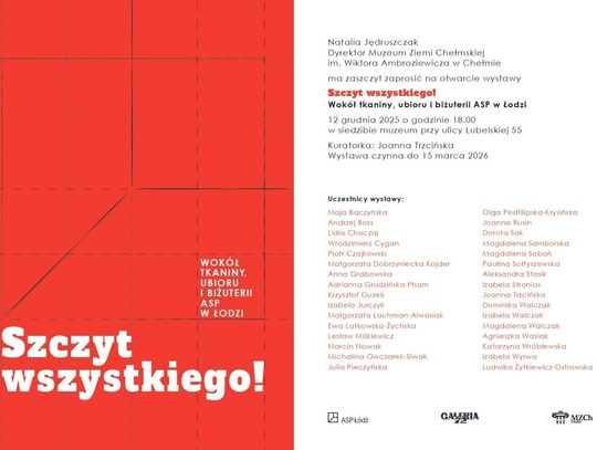 Wernisaż odbędzie się 12 grudnia o godzinie 18:00 w siedzibie muzeum przy ul. Lubelskiej 55.