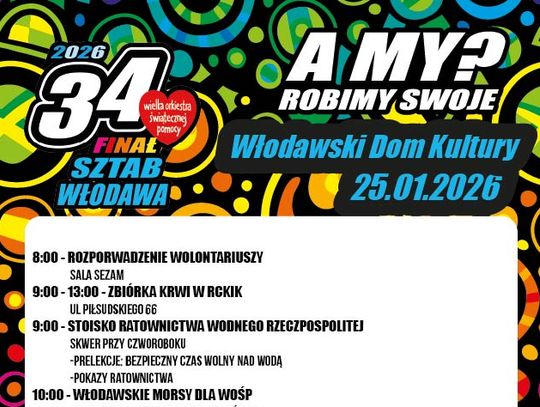 Tegoroczny program, koordynowany przez lokalny sztab przy Włodawskim Domu Kultury, obejmuje szereg inicjatyw.