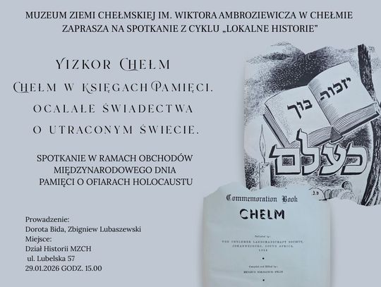 W czwartek w siedzibie Muzeum Ziemi Chełmskiej o godzinie 15:00 odbędzie się pierwsze w tym roku spotkanie z cyklu Lokalne historie .