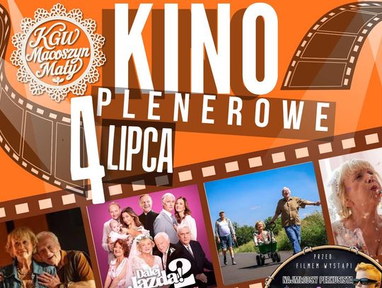 Kino plenerowe w Macoszynie Małym. Letni seans i spotkanie mieszkańców 4 lipca