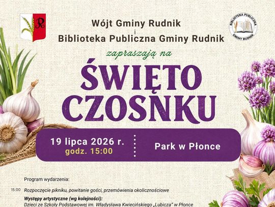 19 lipca odbędzie się Święto Czosnku w Płonce.