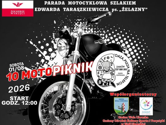 1 sierpnia w Woli Uhruskiej odbędzie się X edycja Motopikniku.