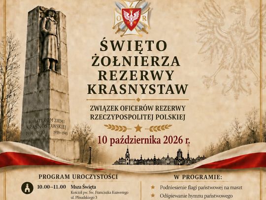 10 października odbędzie się Święto Żołnierza Rezerwy w Krasnymstawie.