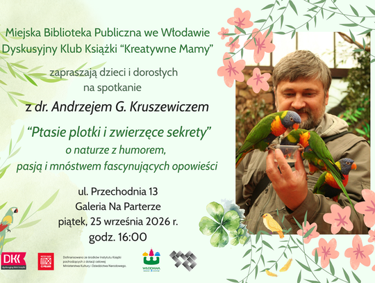 25 września, w piątek o godz. 16:00, do Galerii Na Parterze przy ul. Przechodniej 13 przyjedzie dr Andrzej G. Kruszewicz