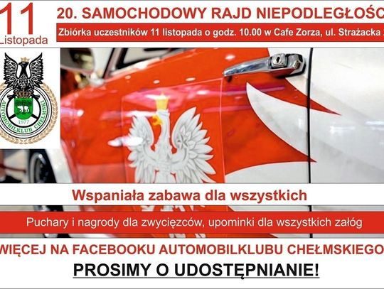 Chełm: 20. Samochodowy Turystyczny Rajd Niepodległości