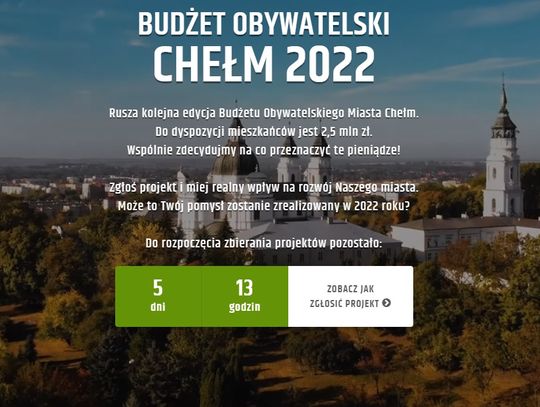 Chełm: 4 czerwca rusza kolejna edycja Budżetu Obywatelskiego