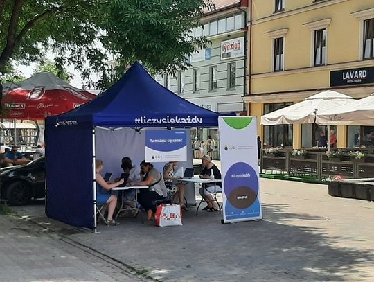 Chełm: Stacjonarny punkt spisowy na deptaku i w Kumowej Dolinie