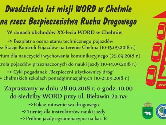 Chełm: WORD zaprasza na obchody 20-lecia