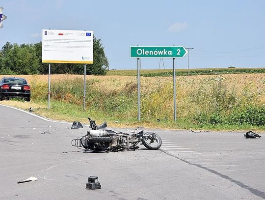 Chełm: Wypadek w gminie Kamień. Motocyklista trafił do szpitala