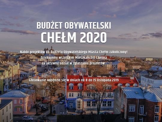 Chełm: Znamy projekty zgłoszone do Budżetu Obywatelskiego. Głosowanie rusza 8 listopada