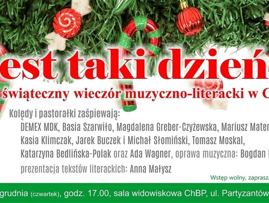 „Jest taki dzień…” - świąteczny wieczór muzyczno – literacki w bibliotece