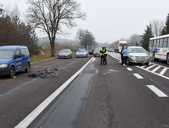 Krasnystaw: Rowerzysta wjechał wprost pod samochód