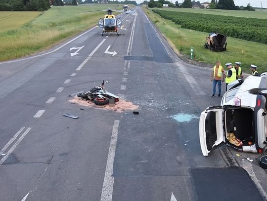 Krasnystaw: Tragiczny wypadek na obwodnicy - motocyklista i kierująca fordem zginęli