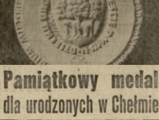 Pamiątkowy medal dla urodzonych w Chełmie z 1971 roku