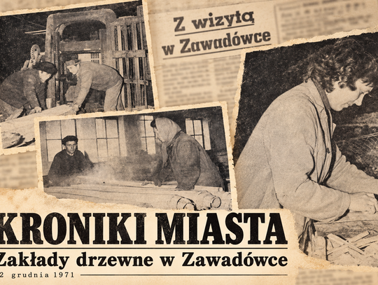 Grafika ilustracyjna przygotowana z wykorzystaniem AI oraz artykułu ze „Sztandaru Ludu” z 22 grudnia 1971 r.