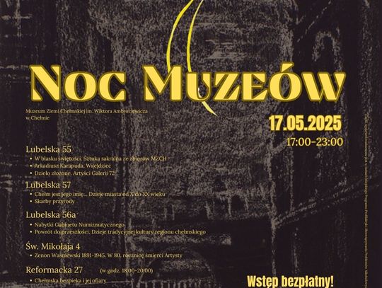 Nasze Małe Wyspy 14.05.2025 - na wyspę Nocy Muzeów zaprasza Anna Bobruś
