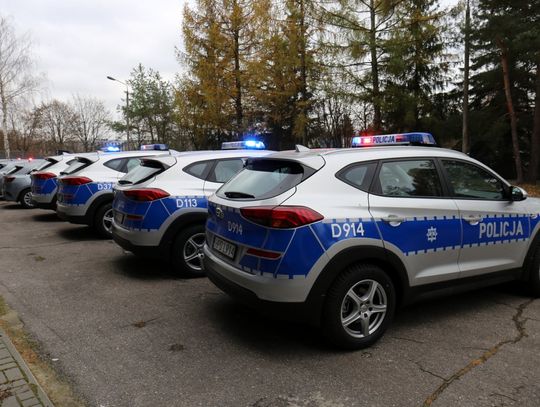 Nowe radiowozy lubelskiej policji. Na ulice wyjadą 4 oznakowane Hyundai Tucson i 4 nieoznakowane radiowozy 