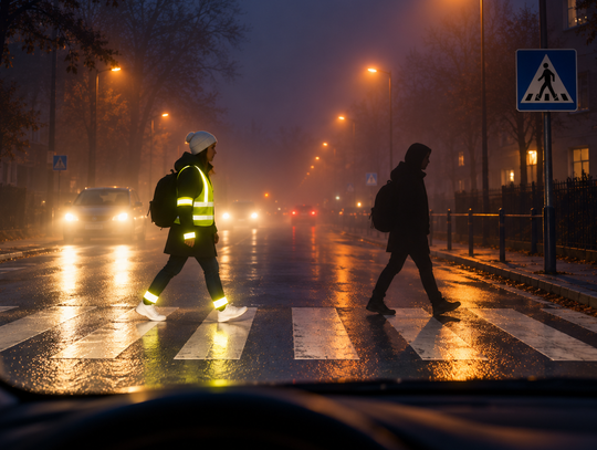O odblaskach, widoczności pieszych i bezpieczeństwie na drodze rozmawialiśmy z mł. asp. Januszem Kaniugą z chełmskiej drogówki