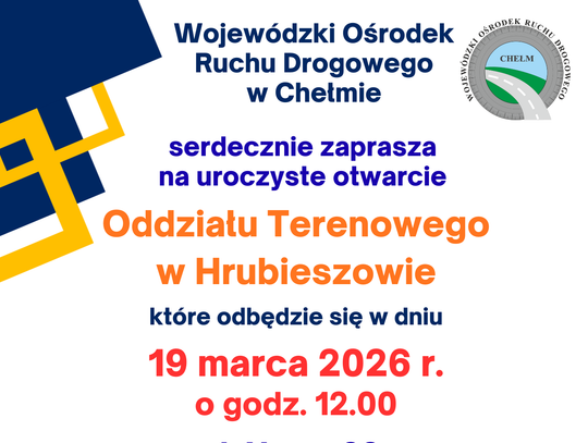 O szczegółach i technicznych kulisach działania nowego ośrodka rozmowa z Dyrektorem Wojewódzki Ośrodek Ruchu Drogowego w Chełmie  Mariuszem Ostrowskim.