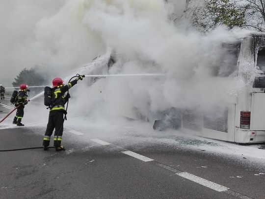 Pożar autokaru w Fajsławicach! [FOTO + VIDEO]