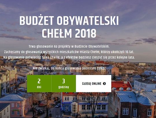 Prawie 3 tysiące chełmian już zagłosowało! Ponad 80% głosuje online