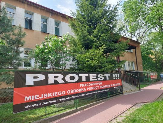 Protest pracowników MOPR