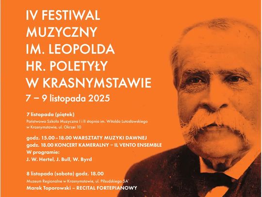Startuje IV Festiwal Muzyczny im. hr. Poletyły w Krasnymstawie!