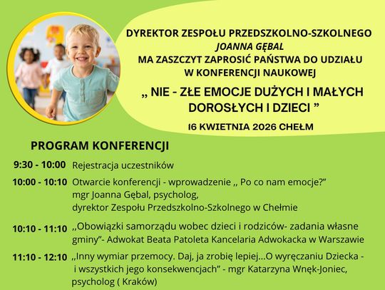 Wiadomości lokalne. Chełm: konferencja o emocjach i wsparciu najmłodszych