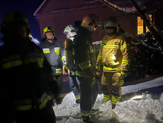 Druhowie z OSP Kraśniczyn gasili pożar kotłowni w Surhowie