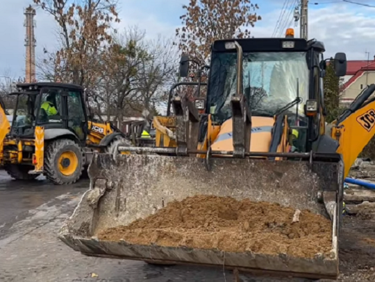 Na zdjęciu prace MPGK na ulicy Starościńskiej w Chełmie