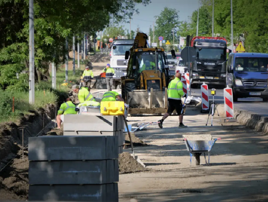 Na zdjęciu prace drogowe w ramach przygotowania infrastruktury terminala intermodalnego w Chełmie