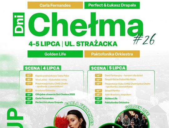 Weekend pełen koncertów w Chełmie. Za chwilę start Dni Chełma 2026