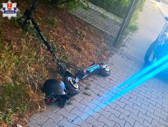 O tym, jak niebezpieczna może być jazda hulajnogą elektryczną, przekonał się wczoraj wieczorem 14-latek podróżujący ulicami Krasnegostawu.