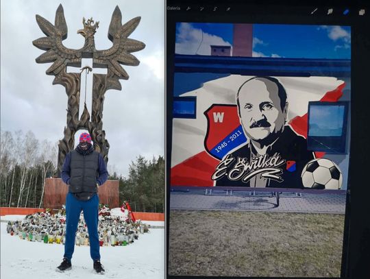 Włodawa. Mural ku czci legendarnych trenerów. Lokalny Kupczyk Stadionowy z nową inicjatywą