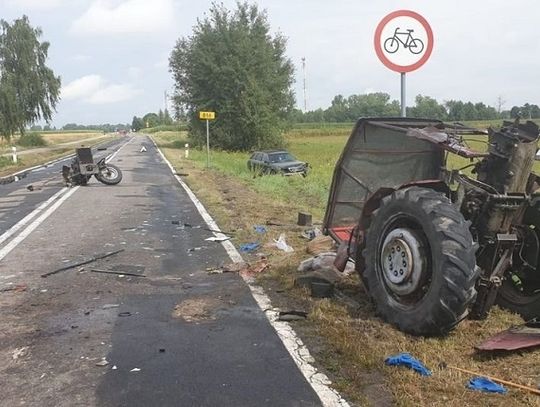 Włodawa: Nie ustąpił pierwszeństwa i rozerwał ciągnik na pół