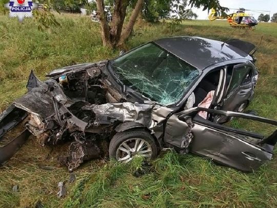 Włodawa: Zignorował znak STOP - cztery osoby trafiły do szpitala
