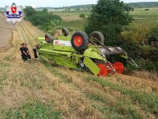 Wypadek na żniwach. Kombajn przygniótł 45-latka