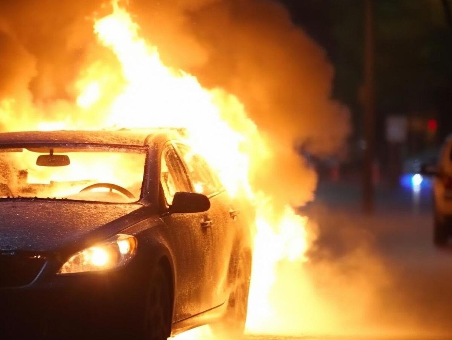 Chełm. Płonęło auto przy Fabrycznej