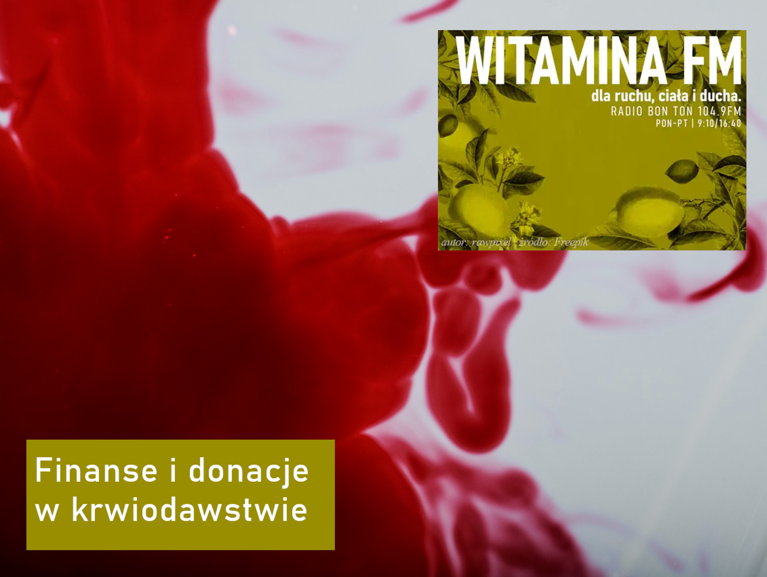 Finanse i donacje w krwiodawstwie - Witamina FM