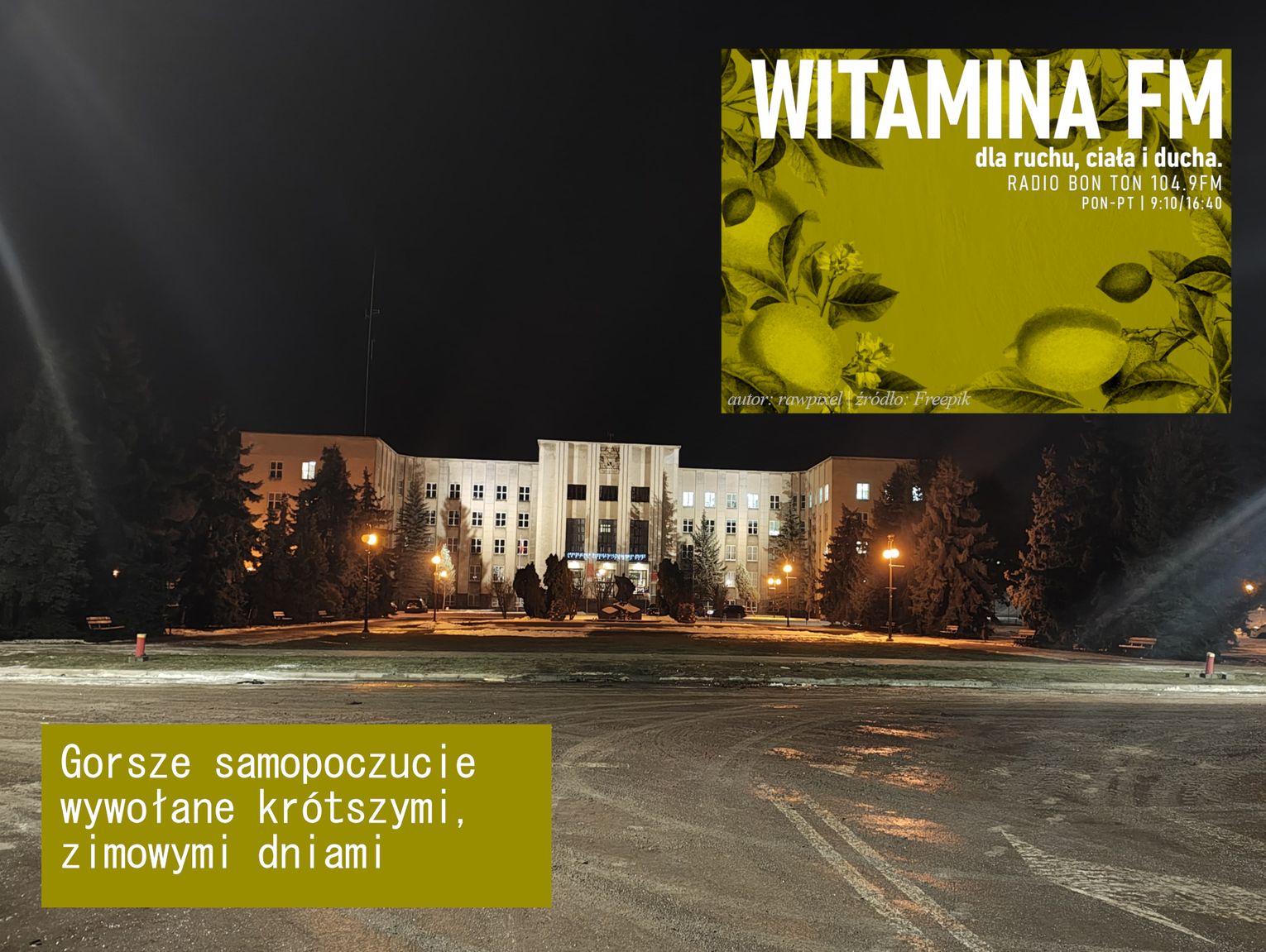 Gorsze samopoczucie wywołane krótszymi, zimowymi dniami - Witamina FM