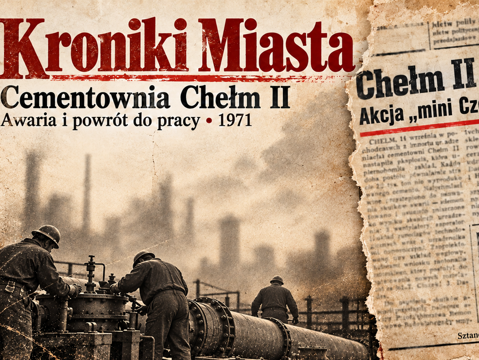 Kroniki miasta. Akcja "mini Czechowice" w cementowni Chełm II. Awaria i przestój w 1971 roku