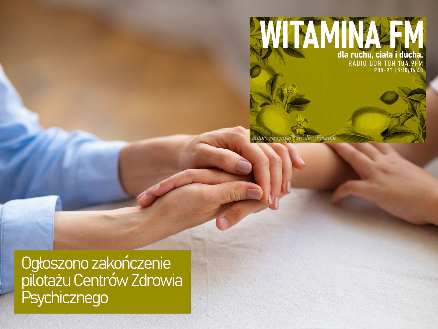 Ogłoszono zakończenie pilotażu Centrów Zdrowia Psychicznego - Witamina FM