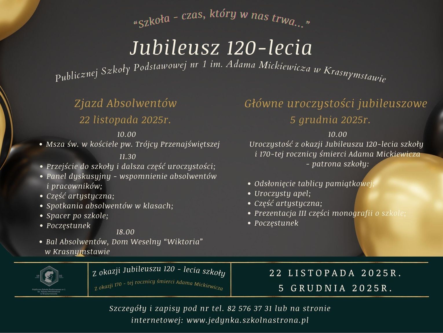 Publiczna Szkoła Podstawowa nr 1 w Krasnymstawie świętuje rocznicę swojego istnienia