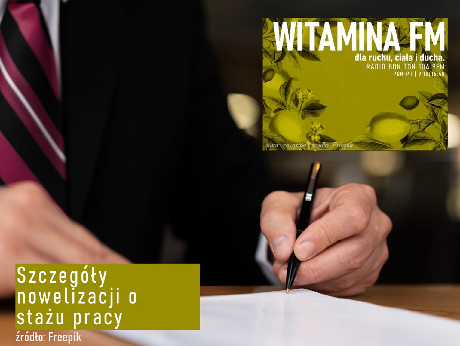 Szczegóły nowelizacji o stażu pracy - Witamina FM
