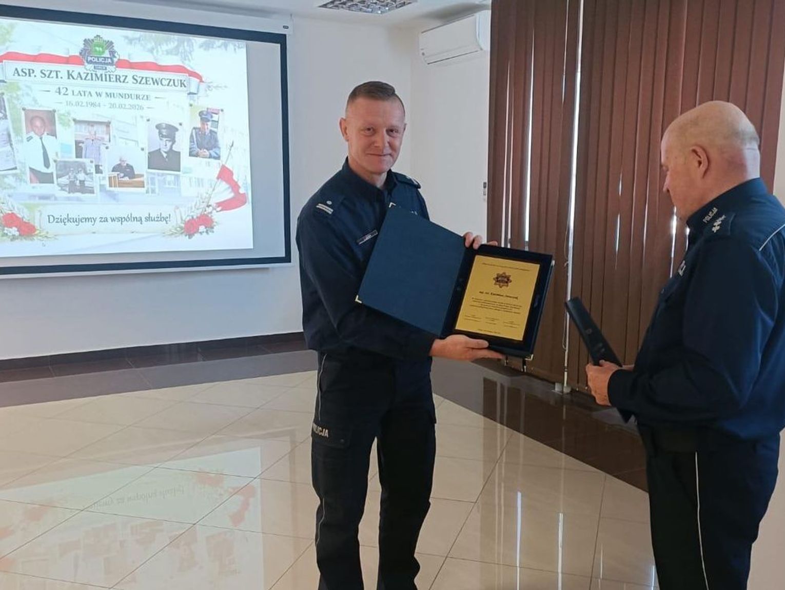 Wiadomości lokalne 23.02.2026 - Piękna uroczystość w Komendzie Miejskiej Policji w Chełmie