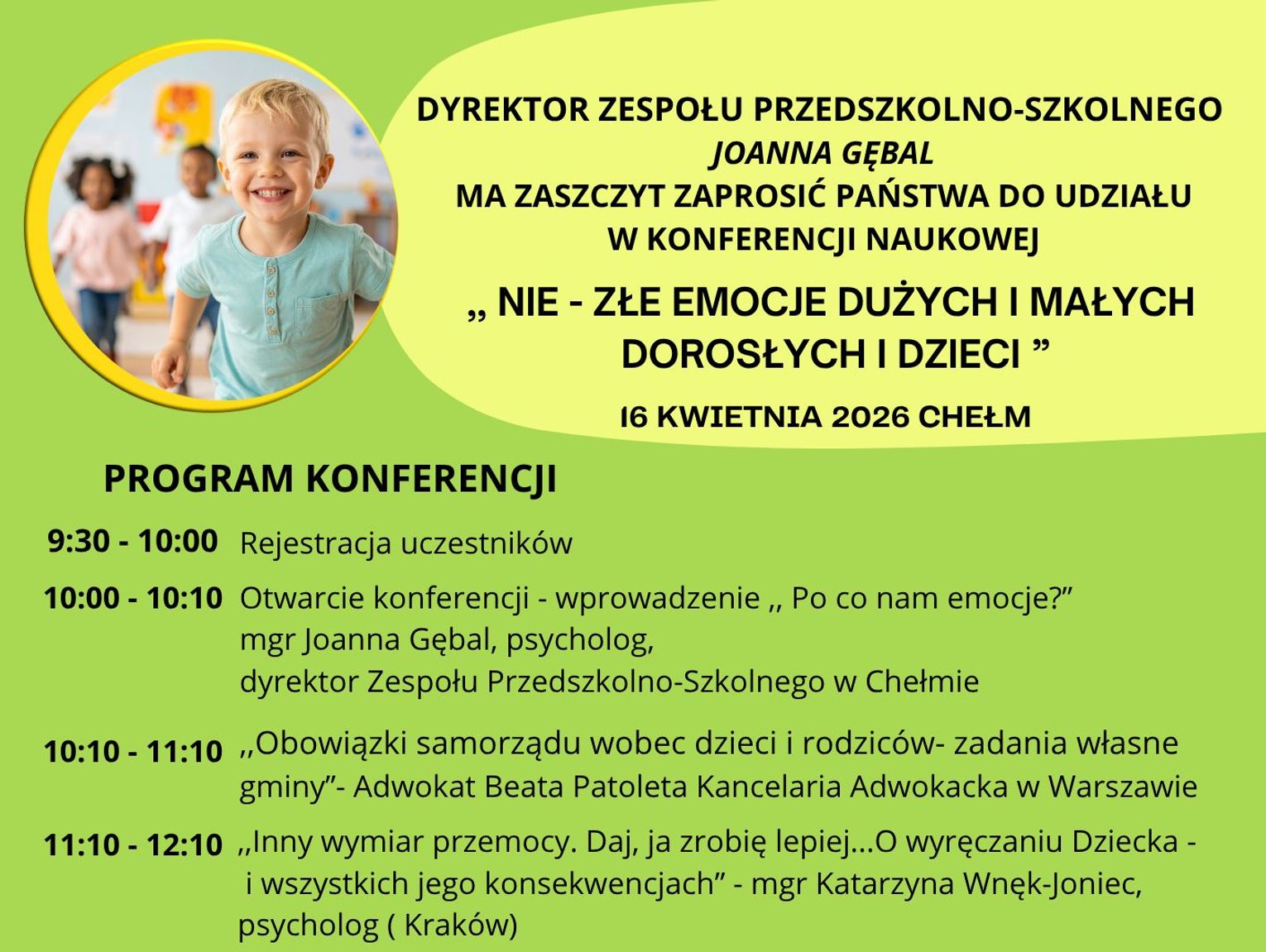 Wiadomości lokalne. Chełm: konferencja o emocjach i wsparciu najmłodszych